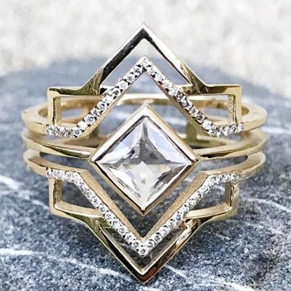 14k Gold Plated Cocktail Unique Bohemian Ring For Women Marr9365